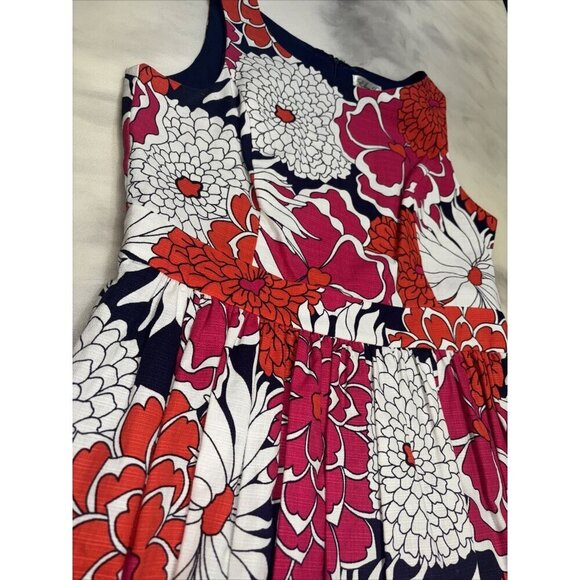 Eliza J Women’s Sleeveless Knee Length Dress Navy Red And Pink Floral Size 12 - Picture 3 of 8